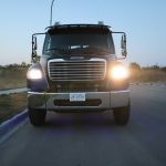 Front view of towing truck